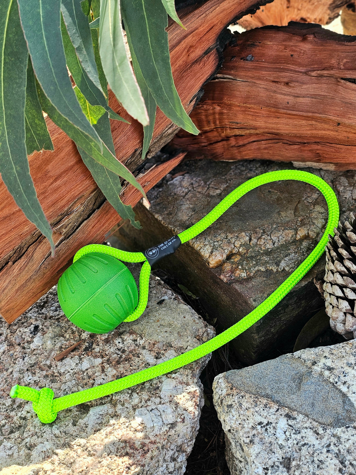Dura-Foam Ball with Rope Handle by Ruff-Paws!